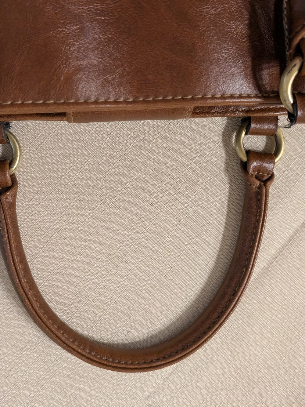 Rosetti Brown Satchel Bag With Crossbody Strap with Floral Cutouts, Coin Purse